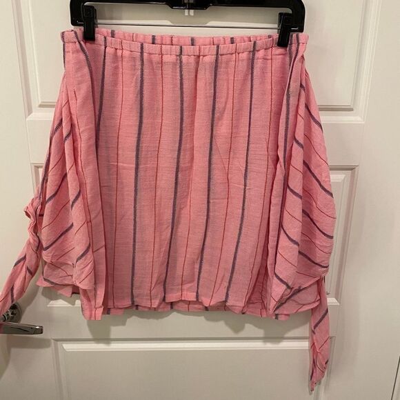 Anthropologie Holding Horses Striped Tie-Front Mini Skirt. Multicolor. Medium. - Picture 8 of 11